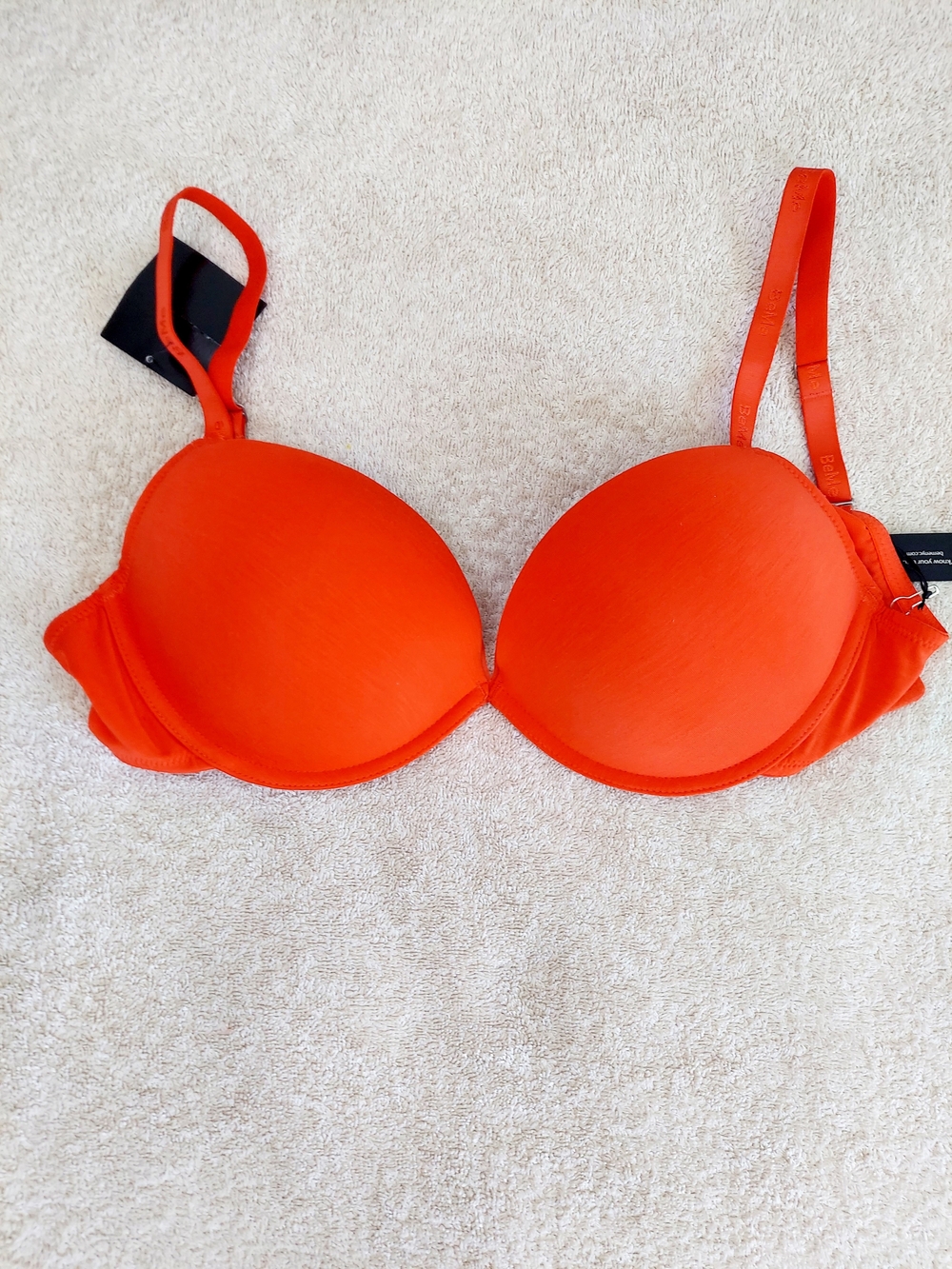 BeMe Red Padded Underwire Push Up Bra Women's Size 36C NWT Intimates Streetwear - Picture 10 of 10